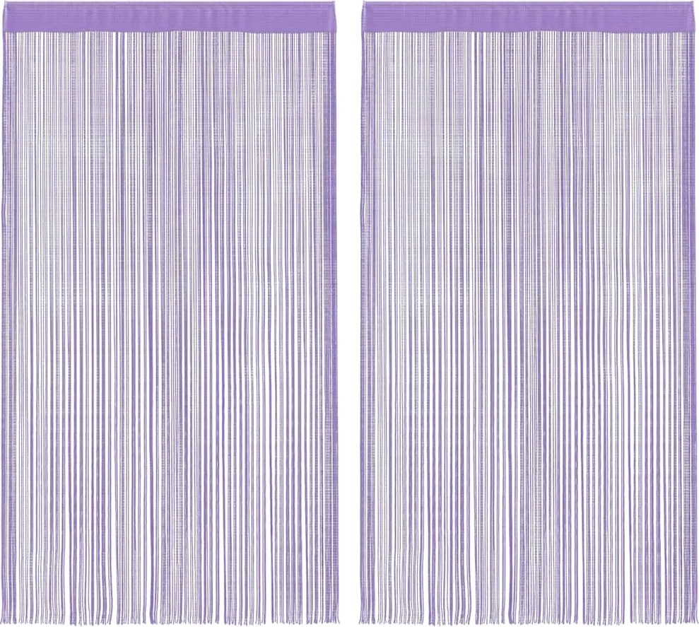 vidaXL 2 db lila zsinórfüggöny 140 x 250 cm