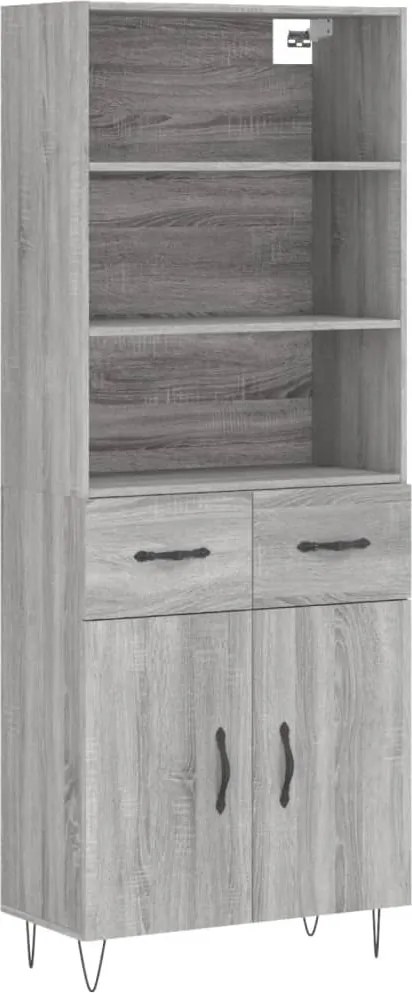 vidaXL szürke sonoma szerelt fa magasszekrény 69,5 x 34 x 180 cm