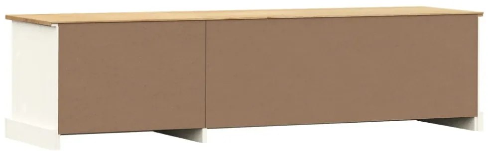 VIGO fehér tömör fenyőfa TV-szekrény 156 x 40 x 40 cm