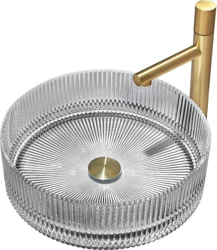 Mexen Eiva üveg mosdókagyló 39 x 39 cm, szürke - 24163966