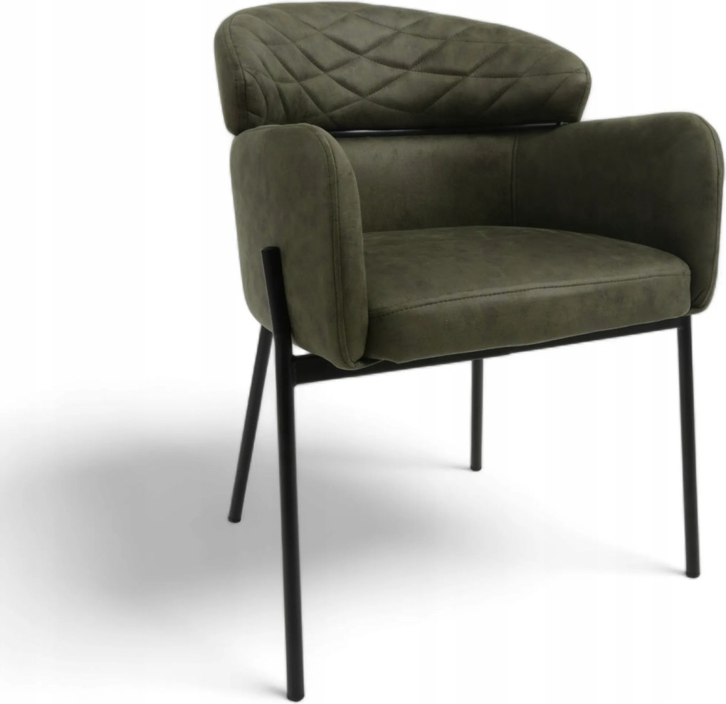 Kárpitozott Szék Velúr Étkező Nappali Fotel Modern Loft Steppelt