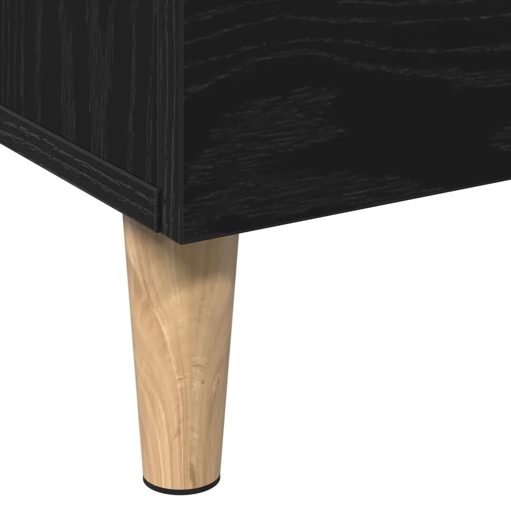 Fekete tölgy magas tároló szekrény, 70x31x115 cm, Mérnöki faforgácsból készült