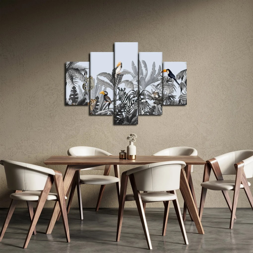 Kép - Illusztrált dzsungel (150x105 cm)
