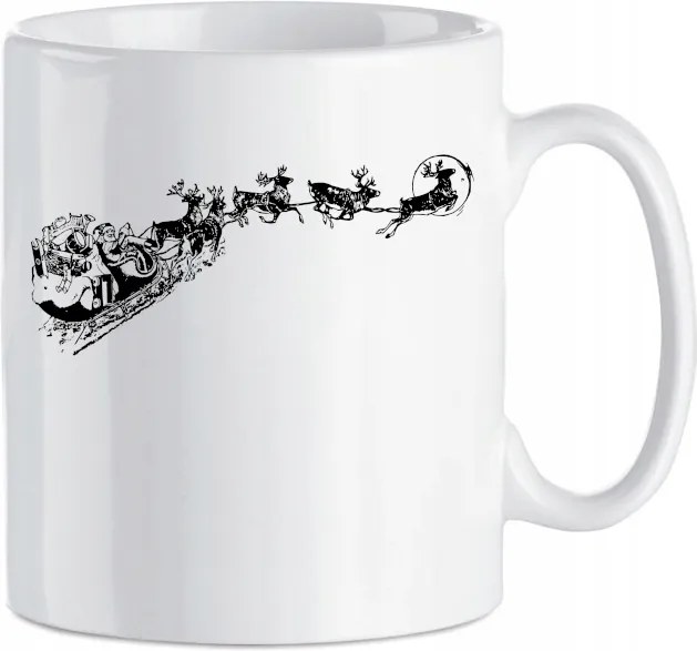 Karácsonyi bögre Mikulás rénszarvasok 330 ml