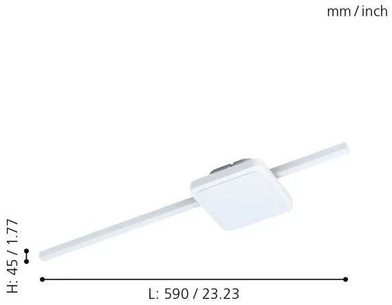 Eglo 99607 - LED mennyezeti lámpa SARGINTO LED/6,3W/230V + LED/5,4W