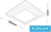 ELDLUX C61-3C Négyzetes Mennyezeti Lámpa IP20