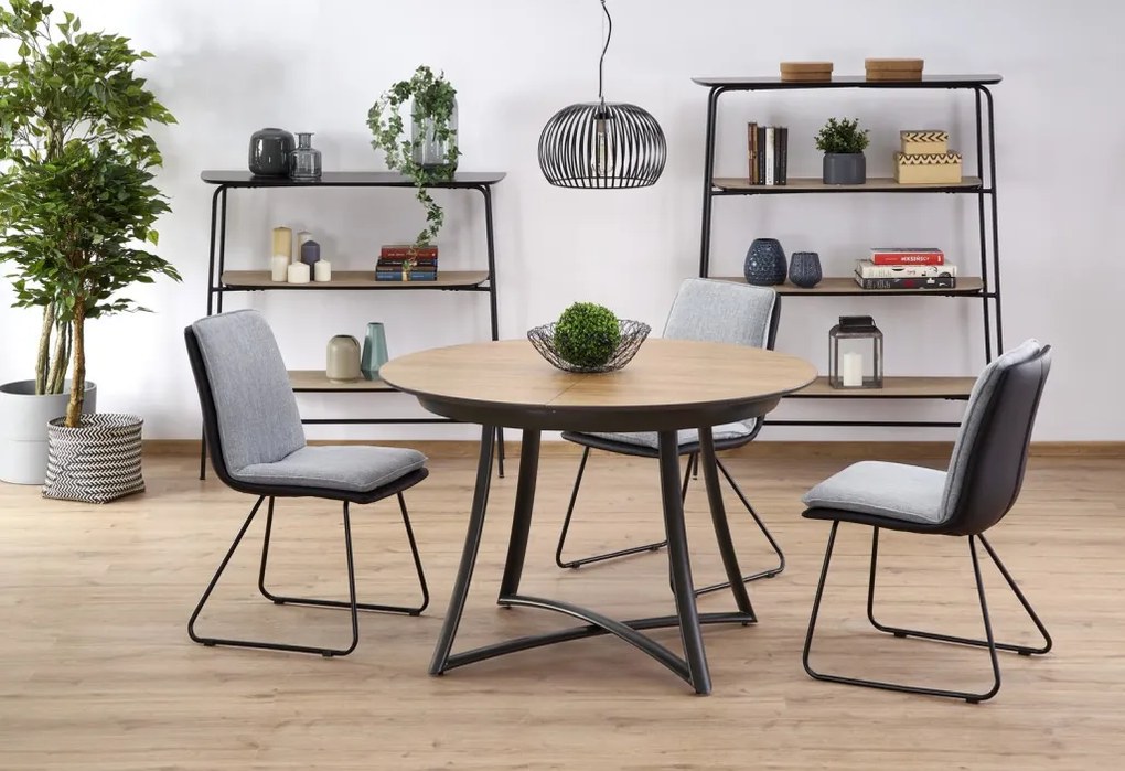MORETTI bővíthető étkezőasztal – arany tölgy / szürke / antracit 118 – 148 cm