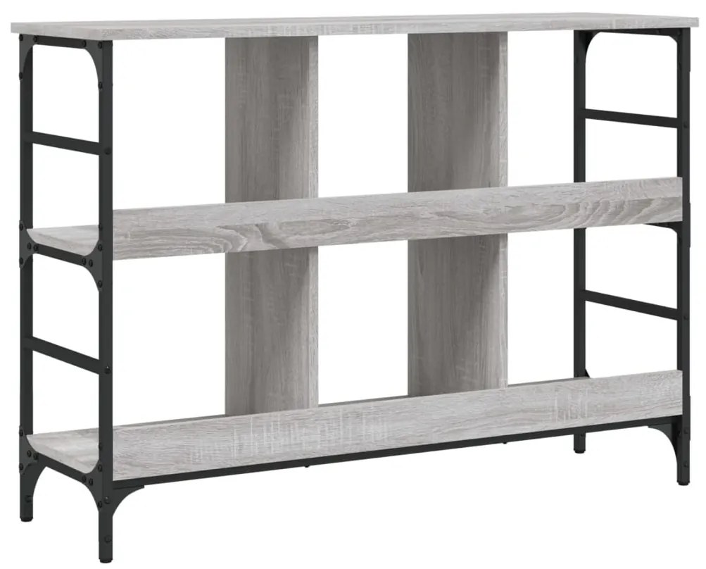 szürke sonoma színű szerelt fa tálalószekrény 102x32x73,5 cm