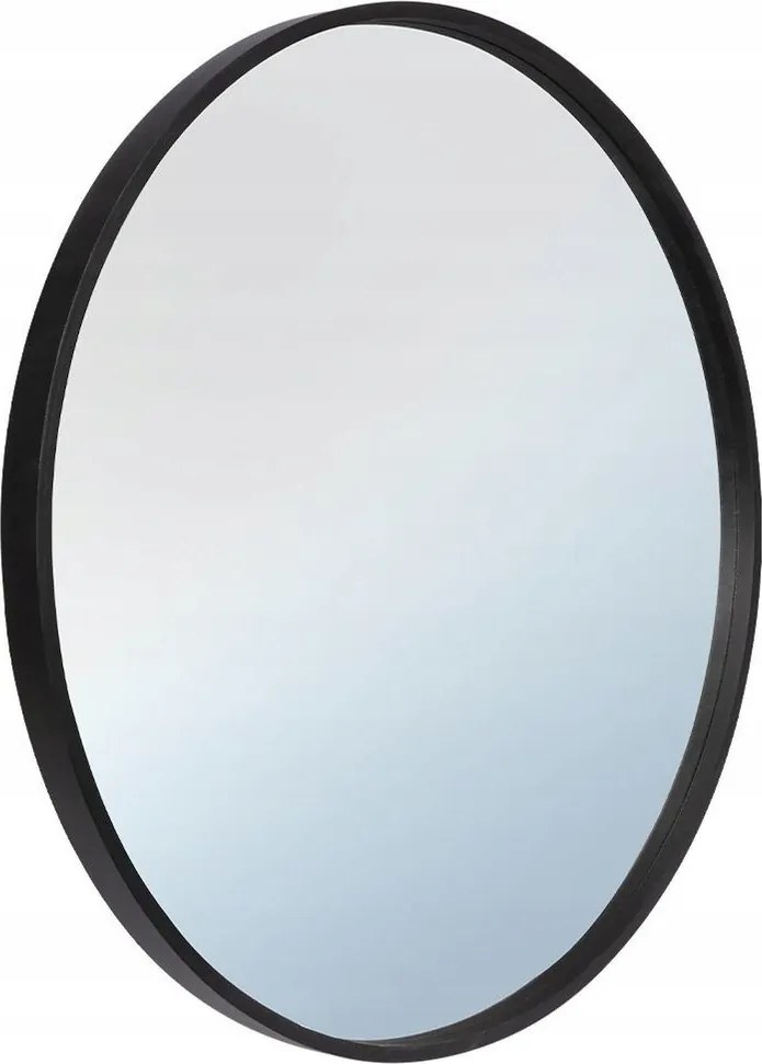 Tükör Kerek fekete keretes falikép nagy Loft 50 cm