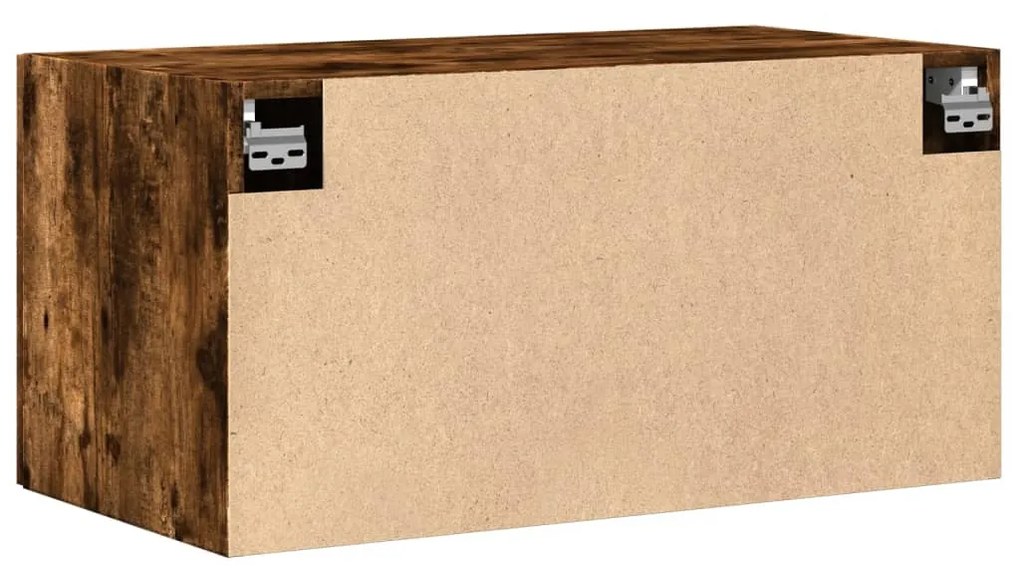 füstös tölgy színű szerelt fa faliszekrény 80 x 42,5 x 40 cm