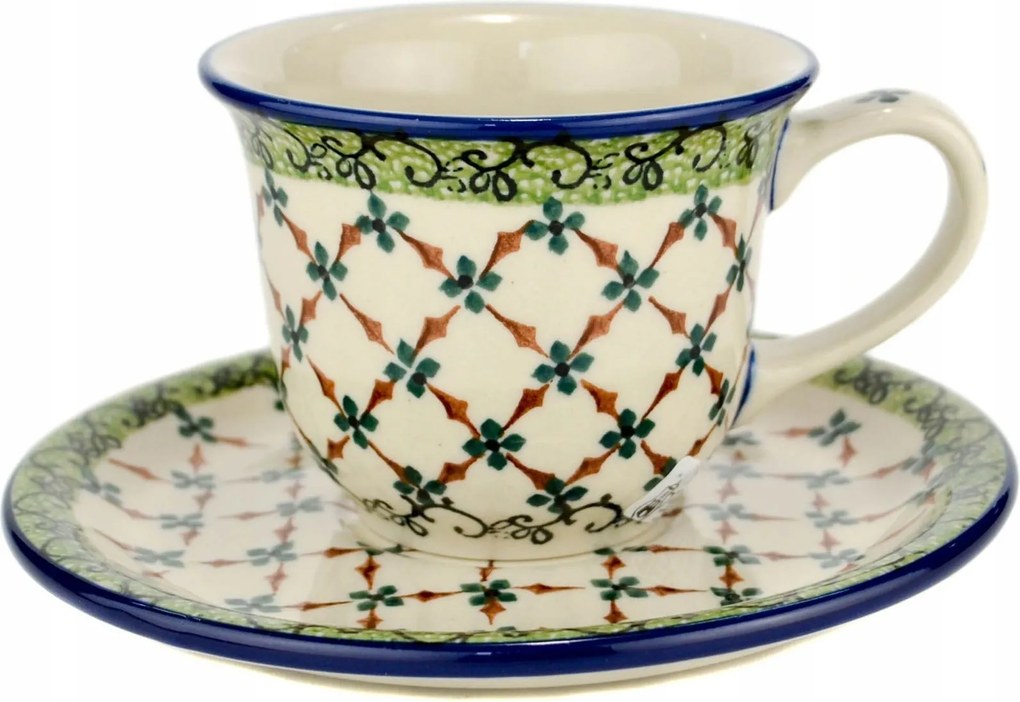 Csésze csészealjjal 150ml Ceramika Artystyczna Bolesławiec