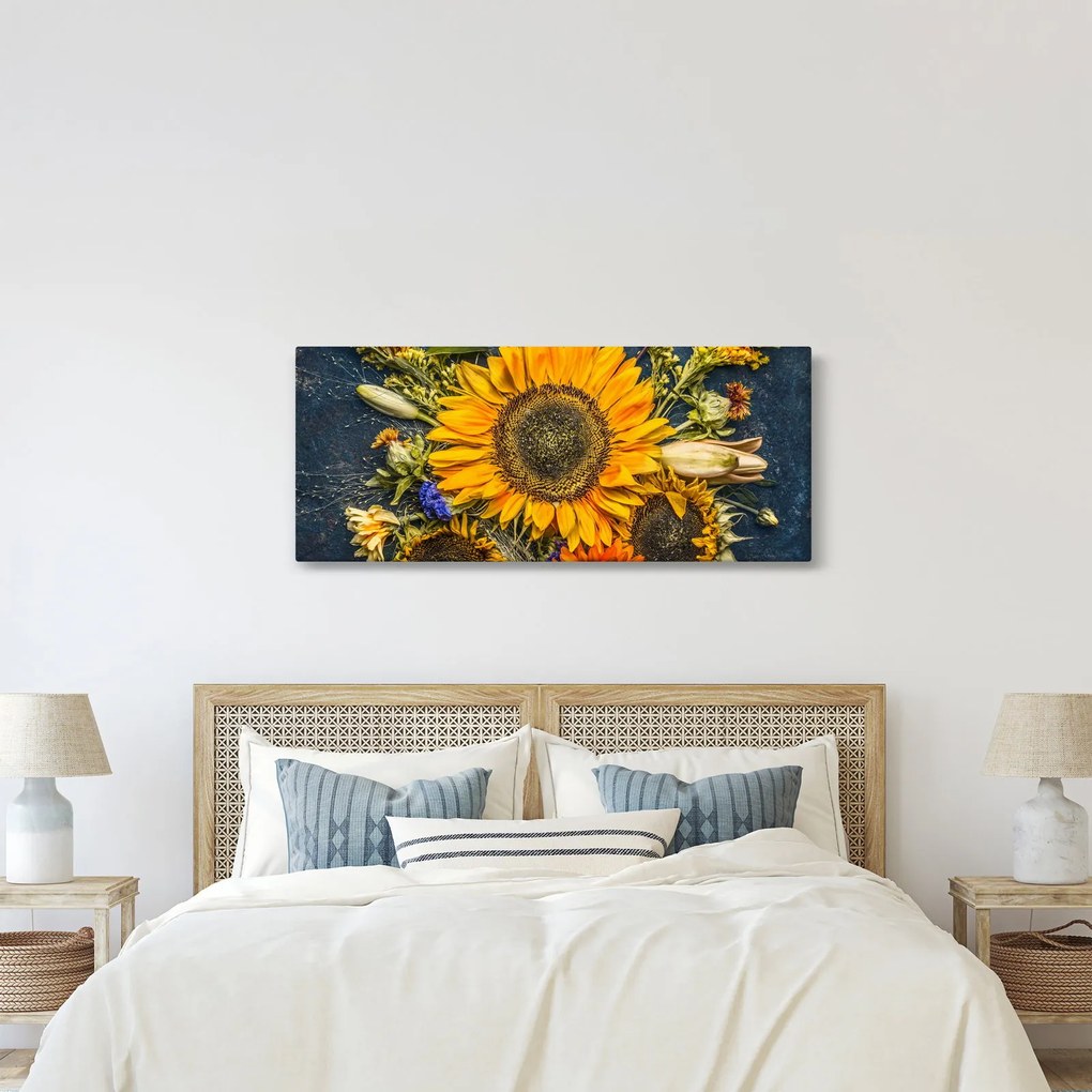 Kép - Őszi virágok (120x50 cm)