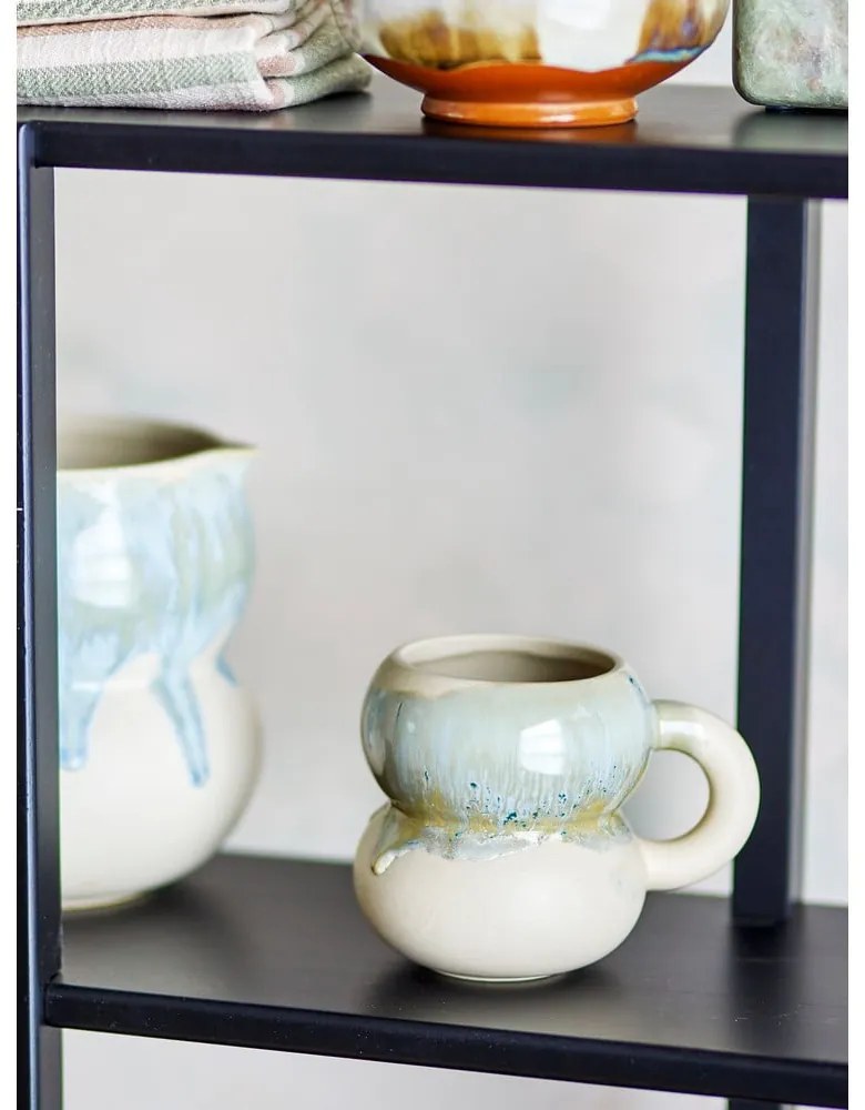 Kék-krémszínű kőedény bögre szett 4 db-os 400 ml Luna – Bloomingville