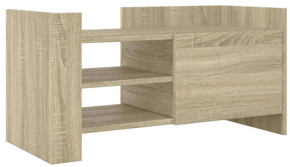 sonoma tölgy színű szerelt fa TV-szekrény 80 x 35 x 40 cm