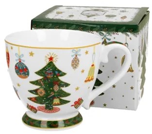 Karácsonyi fenyőfás porcelán bögre 430 ml dobozban Around Christmas Tree