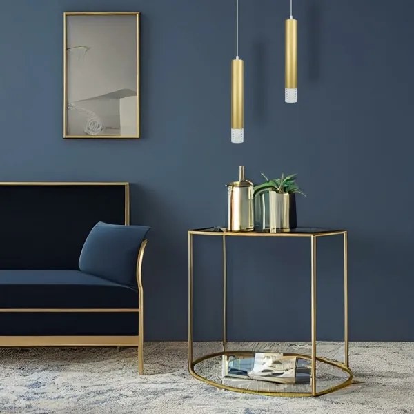 Csillár zsinóron TUBI 1xGU10/8W/230V arany