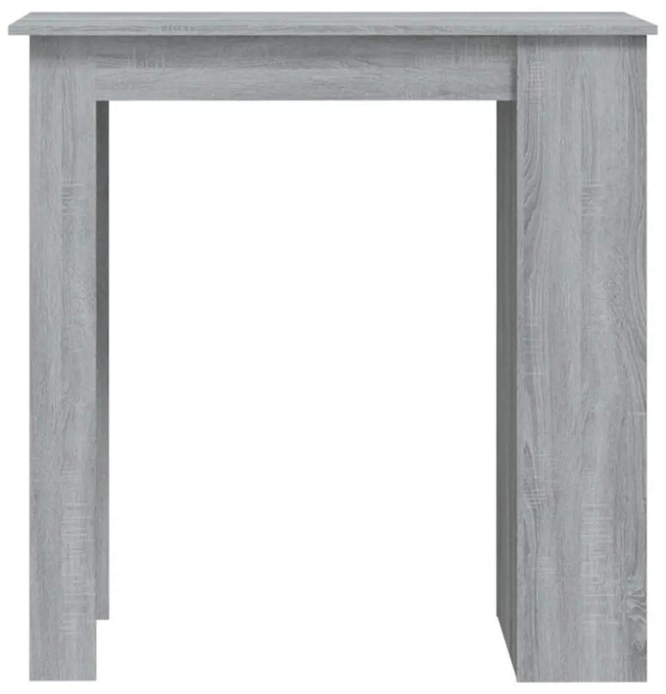 szürke sonoma színű bárasztal tárolópolccal 102 x 50 x 103,5 cm
