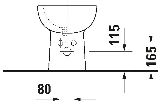 Duravit 22411000002 - Álló bidé D-CODE 35,5x52,5 cm kerámia/fényes fehér