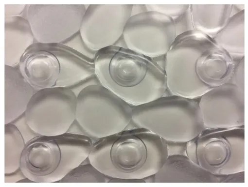 Spirella Csúszásgátló kerek zuhanytálca RIVERSTONE, átlátszó, 57 cm