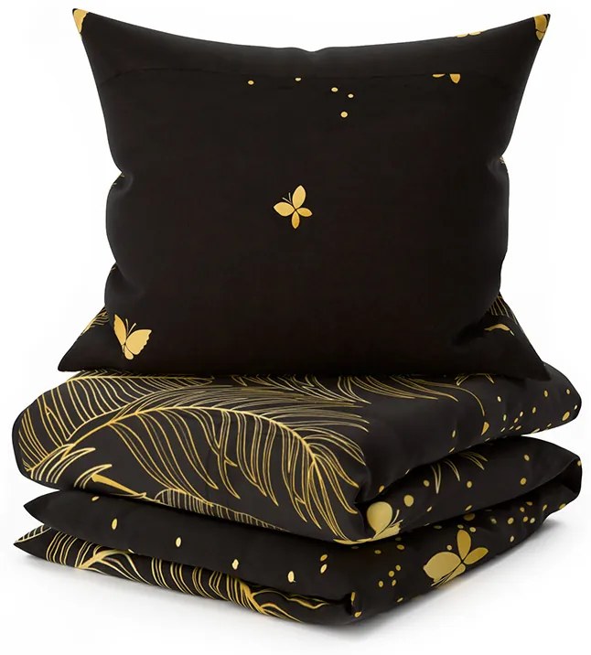 VISATA fekete mikroszálas ágyneműhuzat Ágyneműhuzat mérete: 70 x 90 cm | 140 x 200 cm