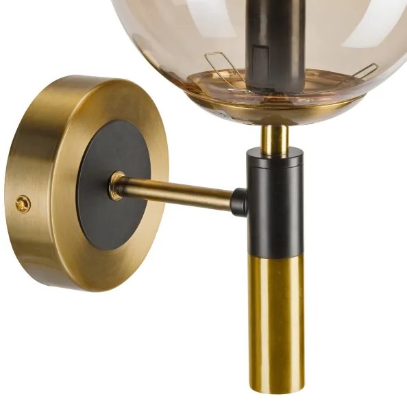 Fali lámpa ROLLO 1xE14/5W/230V arany/füstös bézs