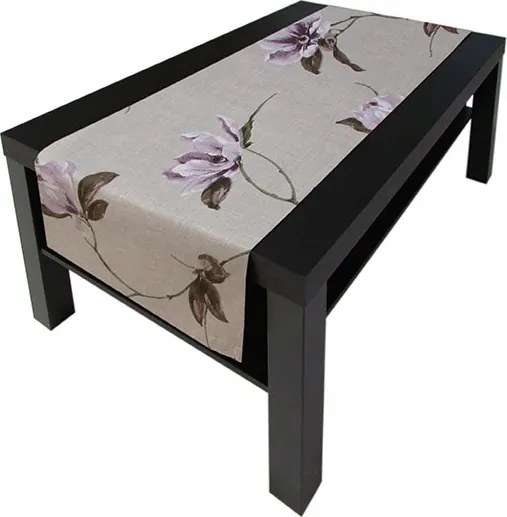 Dekorációs futófelület természet magnólia hanga 40x140 rátét virág bézs