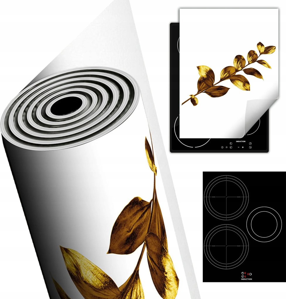 Tűzhelyvédő Szőnyeg Asztali Dekoráció 40x52 fehér arany virág