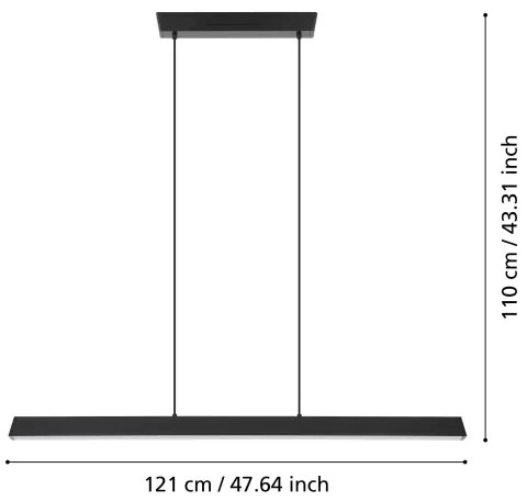 Eglo 99603 - SIMOLARIS-Z LED RGBW állítható függeszték, 35W, 230V