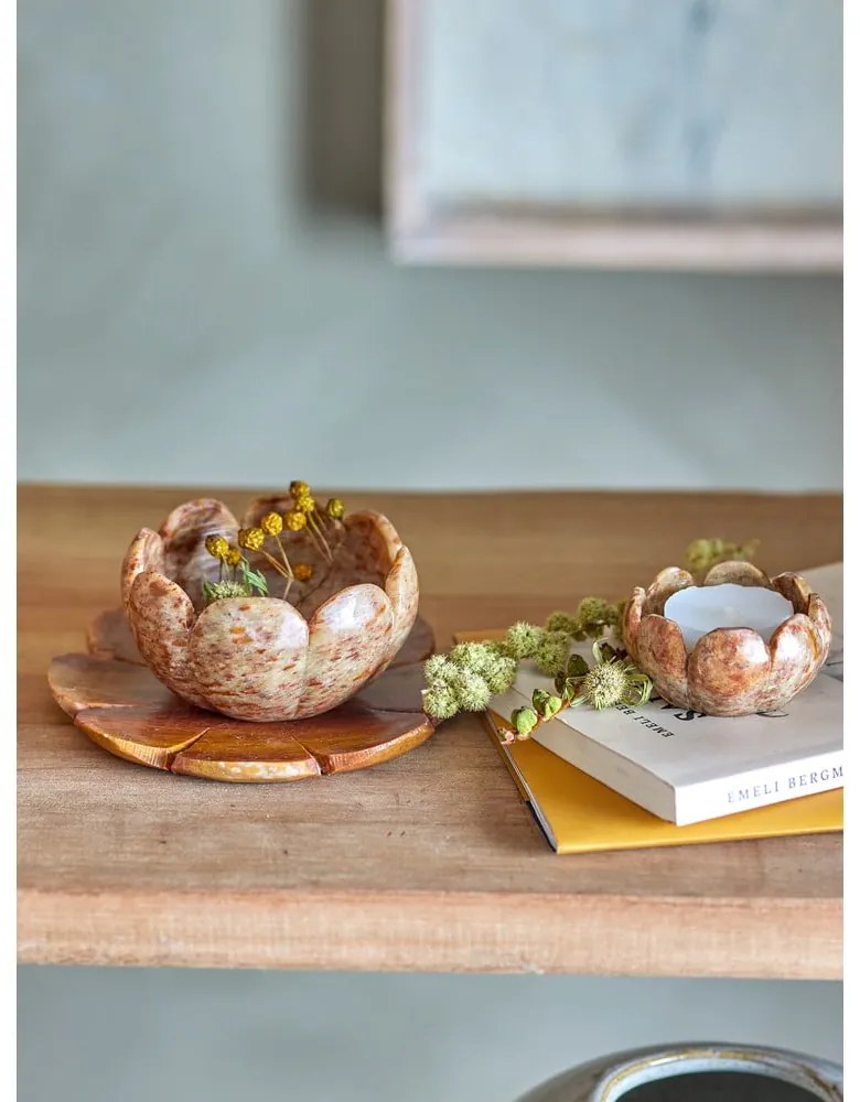 Kő gyertyatartó készlet teamécseshez 3 db-os Reiko – Bloomingville