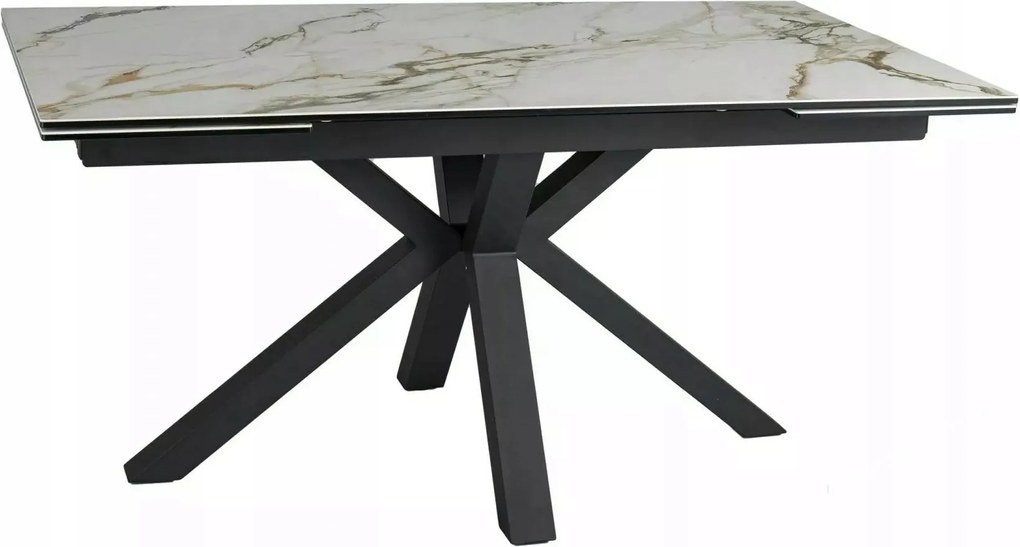 Columbus Ceramic asztal fehér/fekete 160-240x90cm Sig