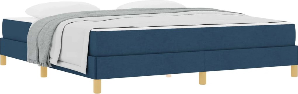 vidaXL Boxrugós ágy matracmal Kék 180 x 200 cm szövet