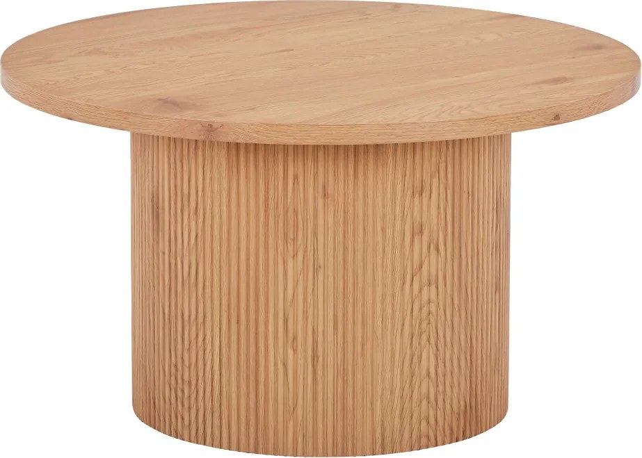 Dohányzóasztal, kerek, natúr 80 cm átmérő, 45 cm magas