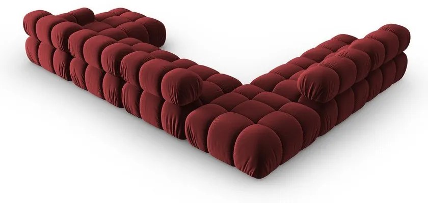 Piros bársony kanapé 379 cm Bellis – Micadoni Home