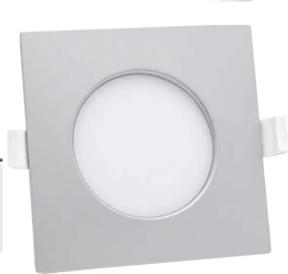 Lumare szögletes mennyezeti spotlámpa ezüst 6W 400lm, 115x115mm