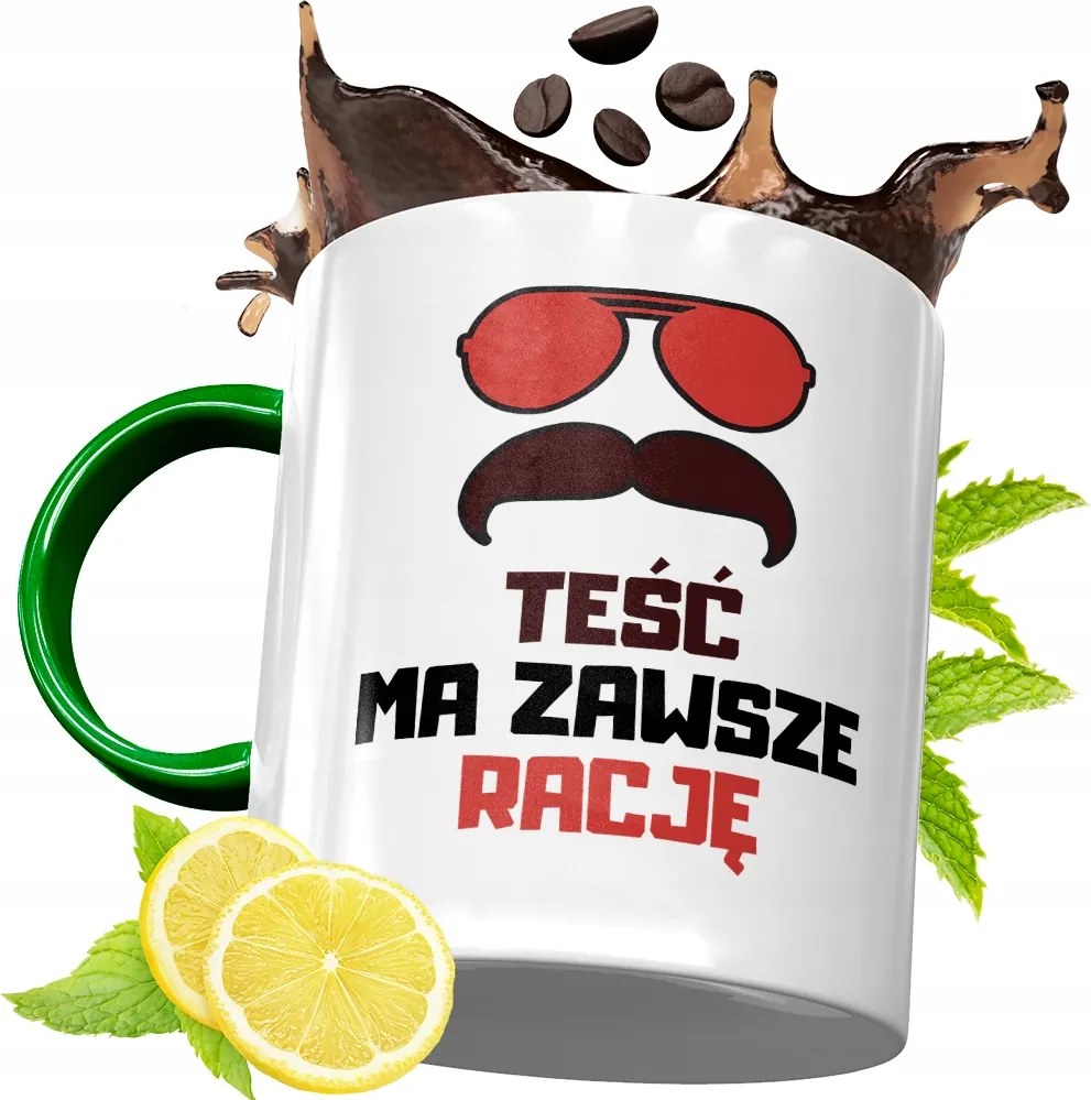 Zöld Bögre Apósnak Születésnapi Ajándéknak, fényképes nyomattal