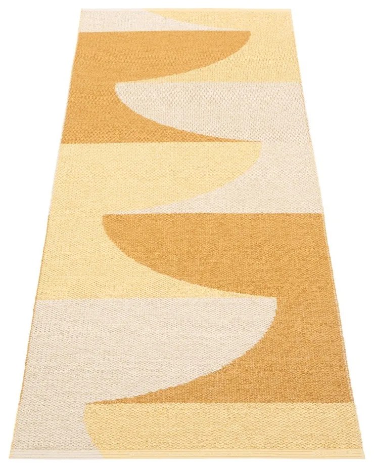 Okkersárga kültéri-beltéri futószőnyeg 70x180 cm Hill Ochre Pale Yellow – Pappelina