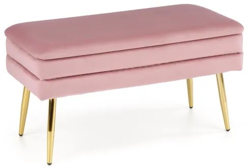 Pad tárolóhellyel VELVA 37x78 cm rózsaszín/arany