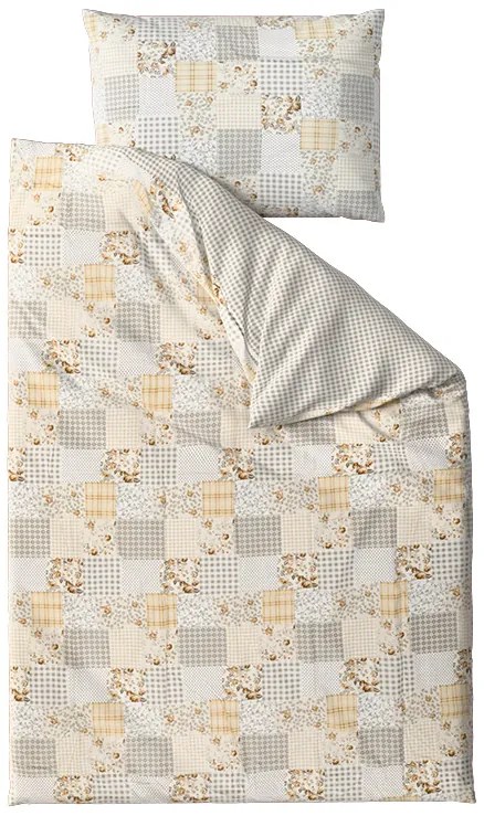 Renforcé pamut ágynemű PATCHWORK bézs Ágyneműhuzat mérete: 70 x 90 cm | 140 x 200 cm