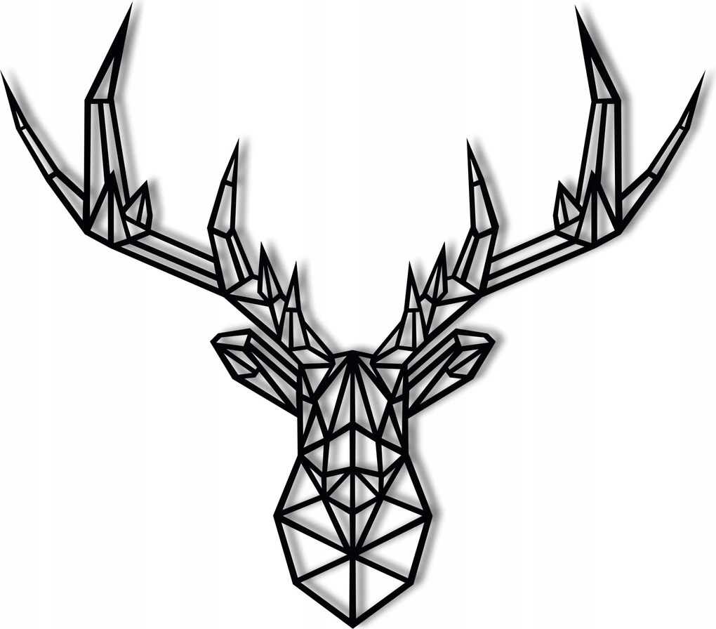 Szarvas Geometrikus 68cm Tömör Mdf áttört panel fali dekoráció