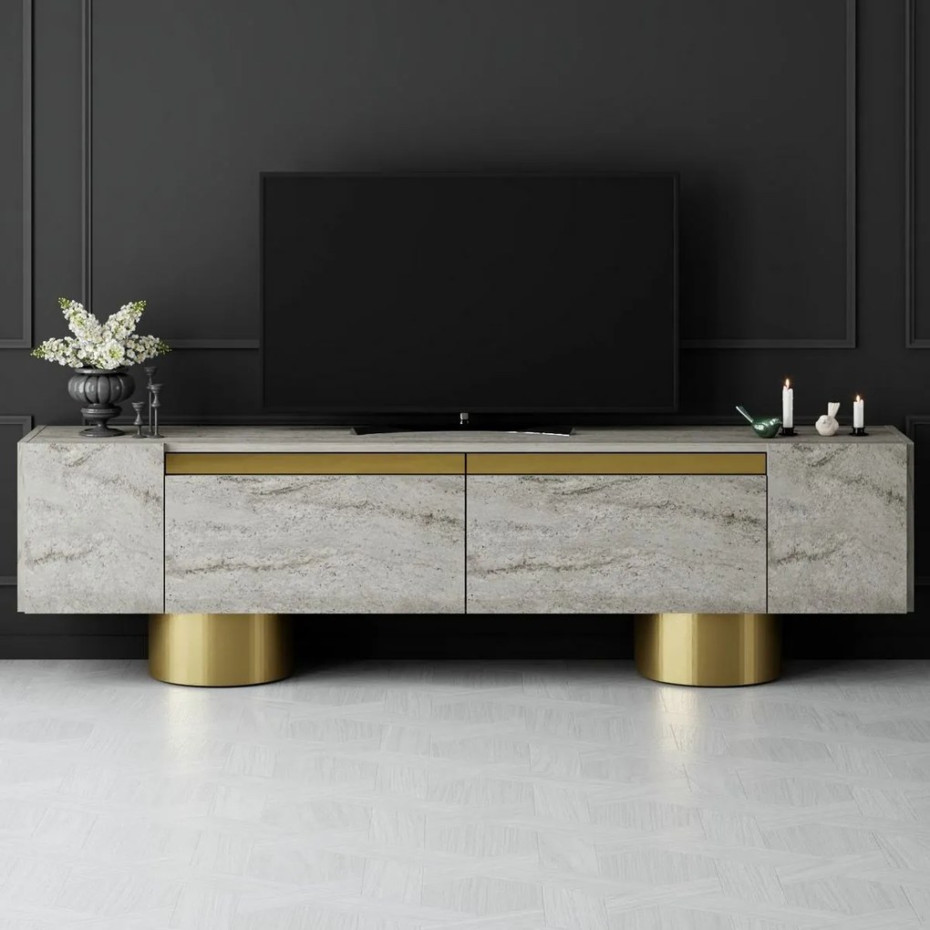 Bohem Travertine and Gold TV-állvány