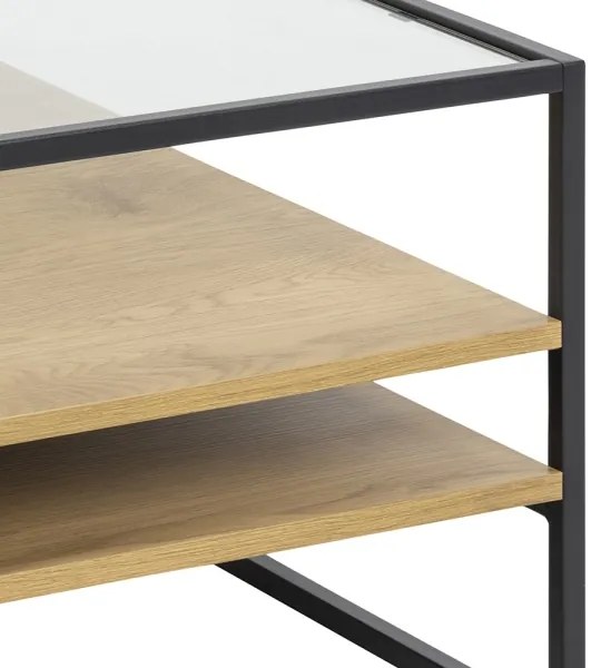 Dohányzóasztal ZEIN tölgy/fekete