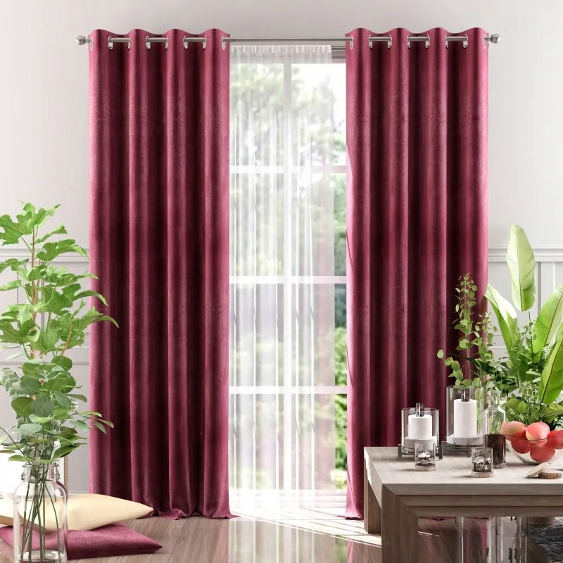 Moradi bordó velúr függöny 140x250cm