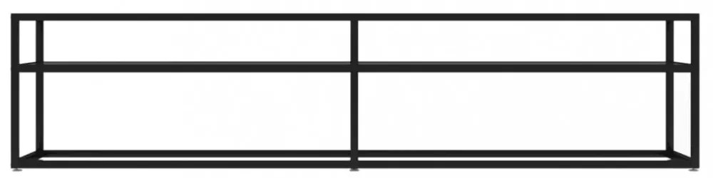 fekete edzett üveg TV-szekrény 180 x 40 x 40,5 cm