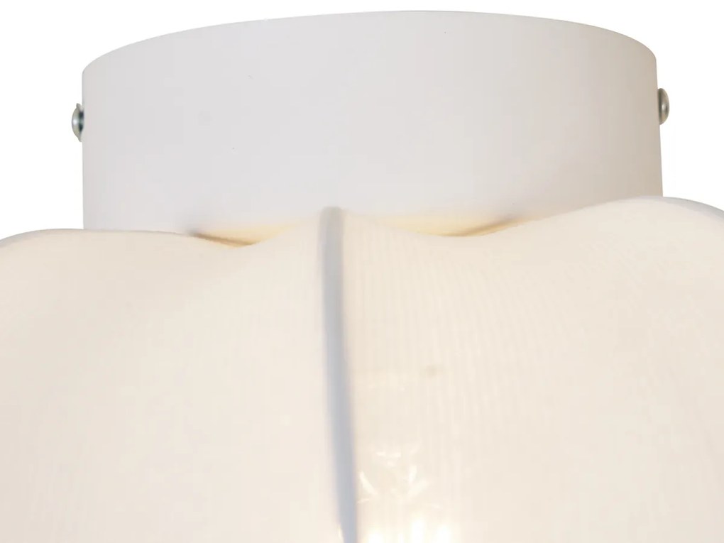 Japandi mennyezeti lámpa, fehér, 37 cm - Plu Asyesha