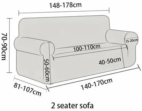 4Home Elegáns elasztikus kanapéhuzat kék, 145-185 cm + ingyen párnahuzat, 145-185 cm