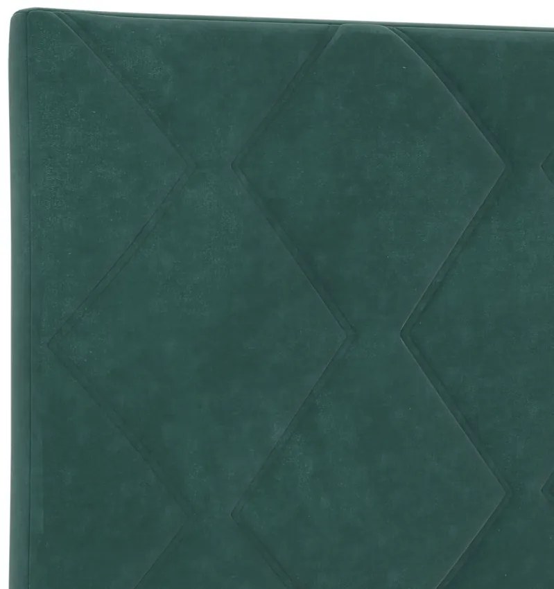 Fejtámla Gyémánt Blokk Design Sötét Zöld 90 cm Bársony
