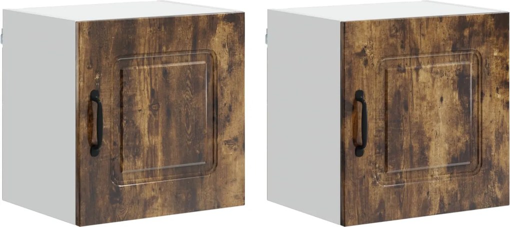 vidaXL Konyhaszekrény Kalmar 2 pcs Füstölt tölgy 40 x 31 x 40 cm