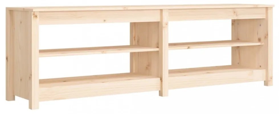 tömör fenyőfa cipőtároló pad 160x36,5x50 cm