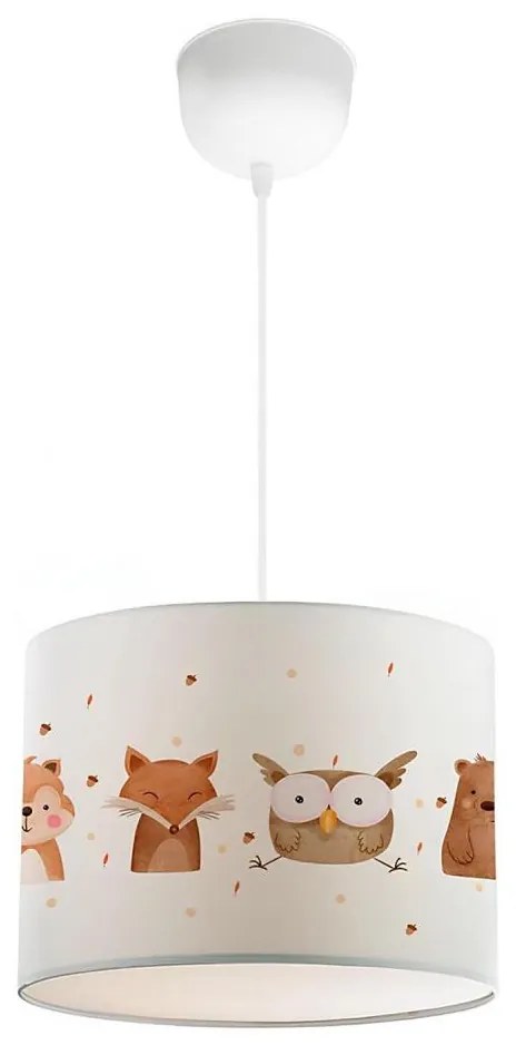 Gyermek csillár CANDY 1xE27/40W/230V fehér/barna