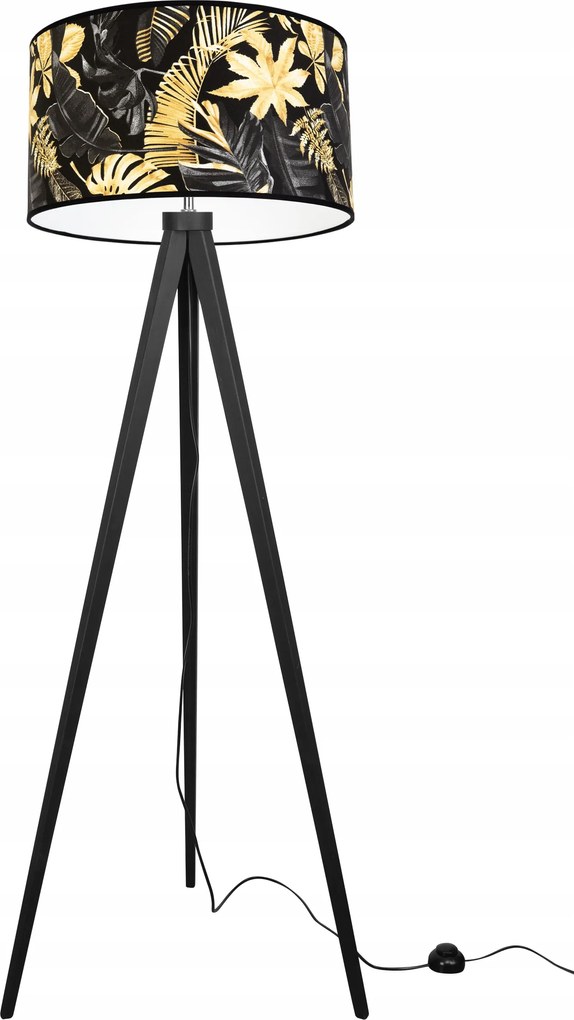 Álló Lámpa Háromlábú Lámpabúra Arany Led Virágok